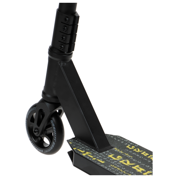 Самокат трюковой GRAFFITI Eccentric 24, колёса PU 110 мм, HIC компрессия, ABEC 9 Chrome, цвет чёрный Самокат трюковой GRAFFITI Eccentric 24, колёса PU 110 мм, HIC компрессия, ABEC 9 Chrome, цвет чёрный