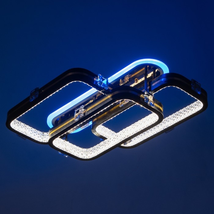 Люстра с ПДУ Люстра с ПДУ "Тильда" 3хLED 132Вт 3000-6000К RGB черный золотой 70х42х16см