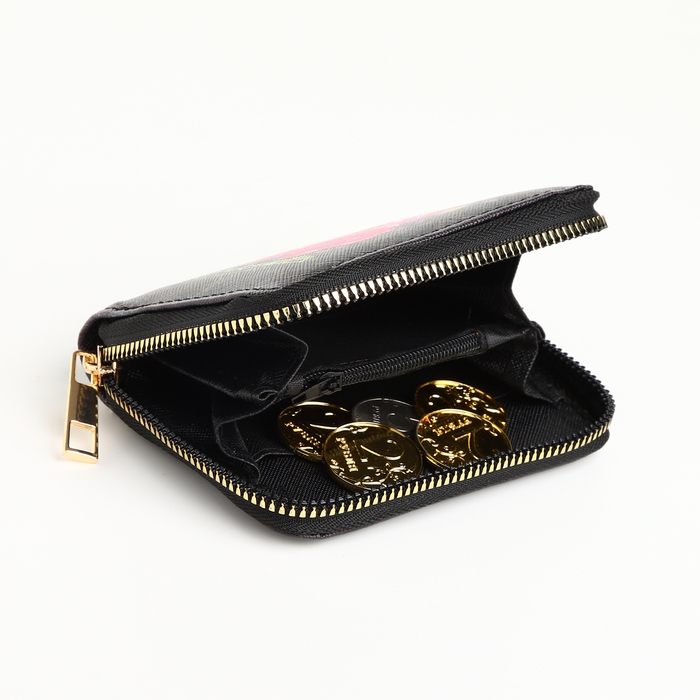 Кошелёк на молнии, цвет чёрный Кошелёк на молнии, цвет чёрный