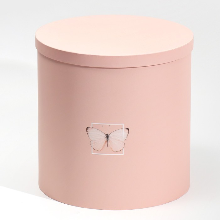 Набор круглых коробок 5 в 1, упаковка подарочная, «Бабочки», 23 х 23 х 25 ‒ 15 х 15 х 15 см