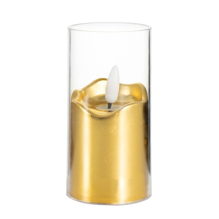 Ночник Ночник "Золотая свеча" LED от батареек 3хLR44 5,4х5,4х10,5 см RISALUX