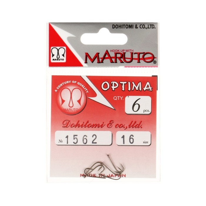 Крючки Maruto Optima 1562, цвет BR, № 16, 6 шт. Крючки Maruto Optima 1562, цвет BR, № 16, 6 шт.