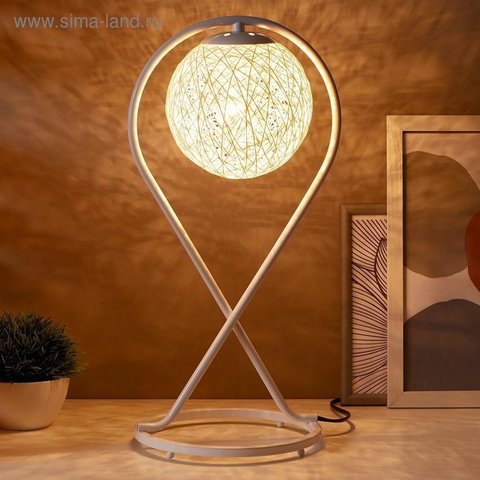 Лампа настольная 16035/1 E27 40Вт белый 19,5х19,5х44 см RISALUX Лампа настольная 16035/1 E27 40Вт белый 19,5х19,5х44 см RISALUX