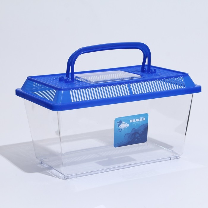 Переноска прямоугольная, 26,5 х 16,5 х 17 см, голубой Переноска прямоугольная, 26,5 х 16,5 х 17 см, голубой