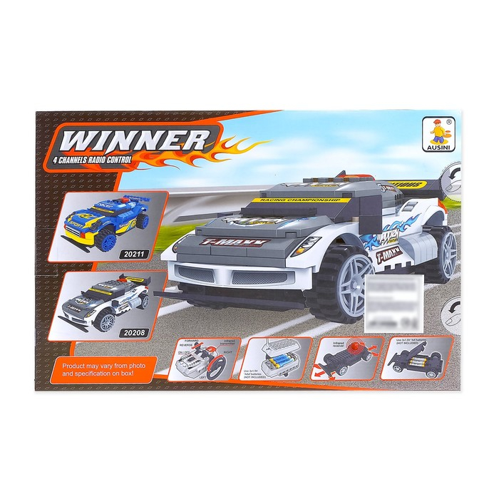 Конструктор на радиоуправлении «Гонка», 210 деталей Конструктор на радиоуправлении «Гонка», 210 деталей