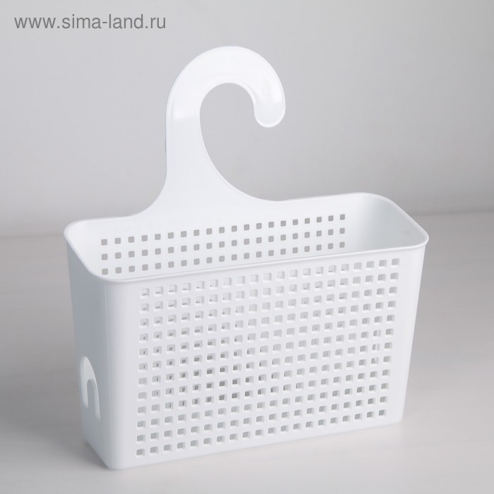 Корзина для хранения подвесная с петлёй «Лофт», 24×9×26 см, цвет белый Корзина для хранения подвесная с петлёй «Лофт», 24×9×26 см, цвет белый