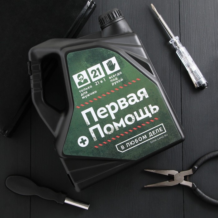 Набор инструментов в канистре «Тому, кто достигает цели», 14.8х23 см Набор инструментов в канистре «Тому, кто достигает цели», 14.8х23 см