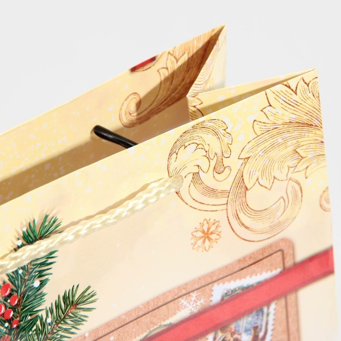 Пакет подарочный новогодний ламинированный «С Новым годом!», MS 18 х 23 х 8 см Пакет подарочный новогодний ламинированный «С Новым годом!», MS 18 х 23 х 8 см