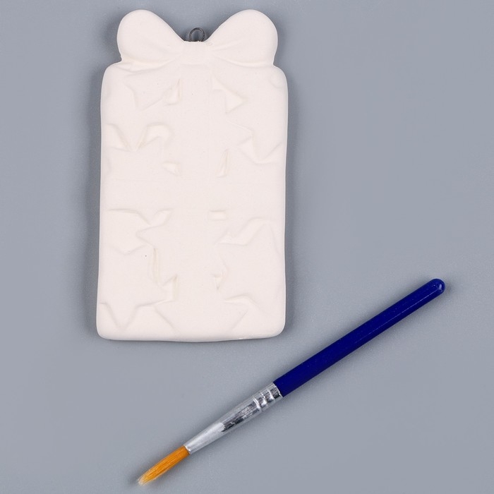 Новый год! Ёлочное украшение под раскраску «Подарок с бантиком», с подвесом Новый год! Ёлочное украшение под раскраску «Подарок с бантиком», с подвесом