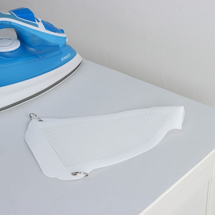 Насадка для утюга термостойкая универсальная Доляна, 23×15,5 см, цвет белый Насадка для утюга термостойкая универсальная Доляна, 23×15,5 см, цвет белый