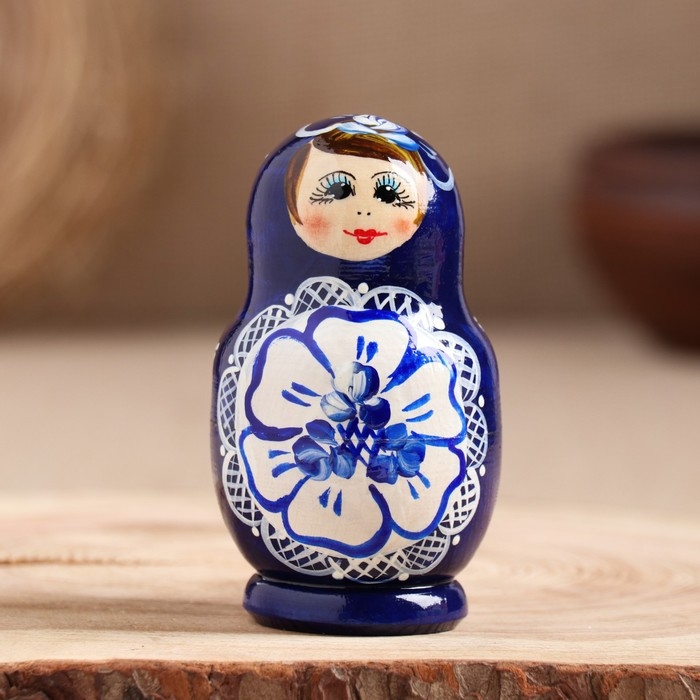 Матрёшка «Гжель», синее платье, 5 кукольная, 9,5-11 см Матрёшка «Гжель», синее платье, 5 кукольная, 9,5-11 см
