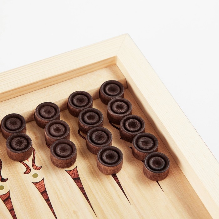 Нарды деревянные большие, настольная игра Нарды деревянные большие, настольная игра "Облачный змей", 60 х 60 см, с шашками