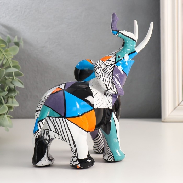 Сувенир полистоун Сувенир полистоун "Африканский слон. Абстракция" 8х13х19 см