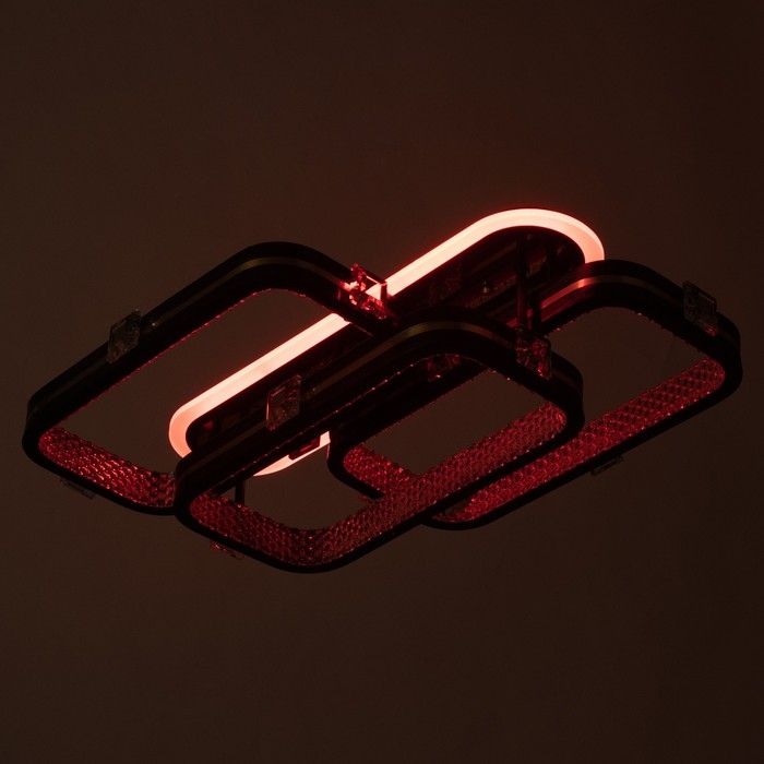 Люстра с ПДУ Люстра с ПДУ "Тильда" 3хLED 132Вт 3000-6000К RGB черный золотой 70х42х16см