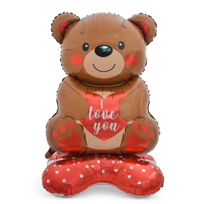 Шар фольгированный 55 Шар фольгированный 55" «Медведь с сердцем», под воздух
