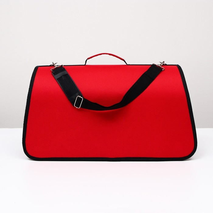 Сумка - переноска для животных  Сумка - переноска для животных "Весёлый жук", красная, размер L, 53 х 21 х 29 см