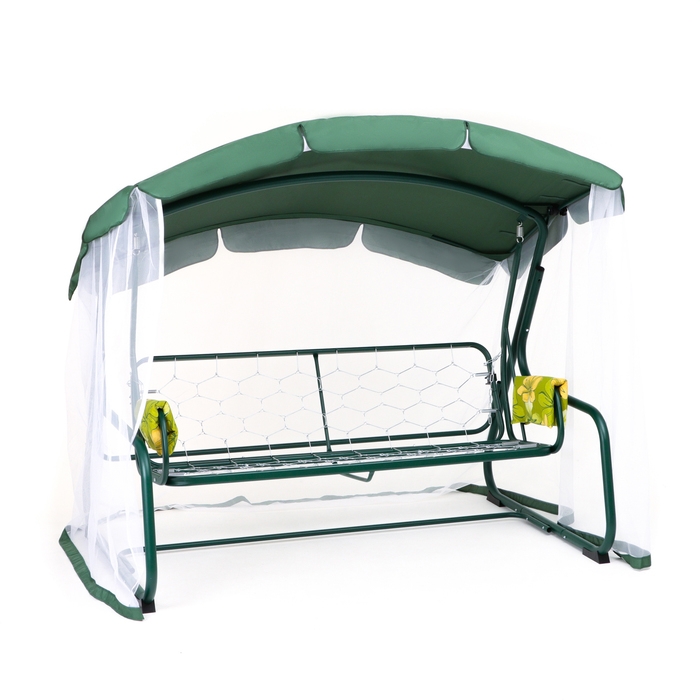 Качели садовые Качели садовые "Мадрид", 209 х 127 х 166 см, макс. нагрузка 220 кг, цвет зеленый