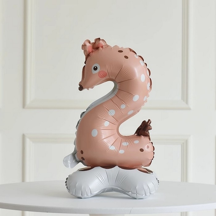 Шар фольгированный 24 Шар фольгированный 24" «Цифра 2» на подставке, оленёнок