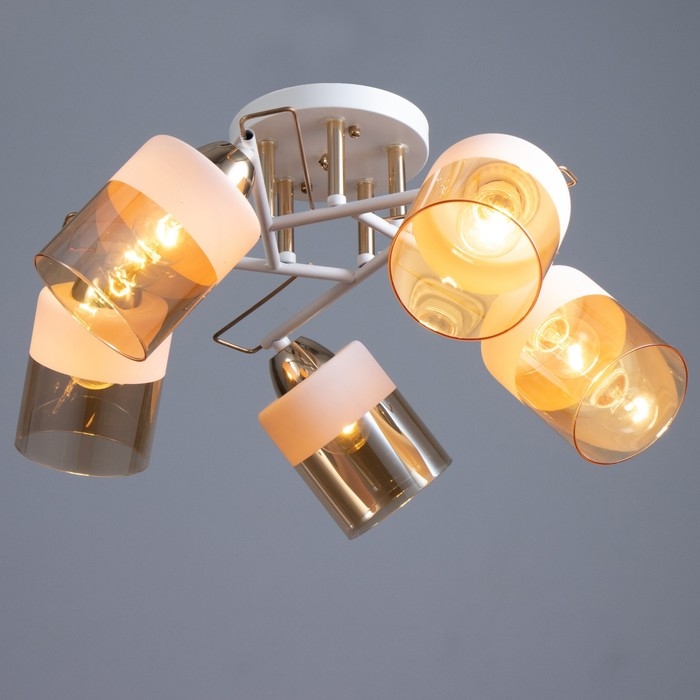 Люстра Люстра "Аделла" 5хЕ27 40Вт бело-золотой 52х52х24 см BayerLux