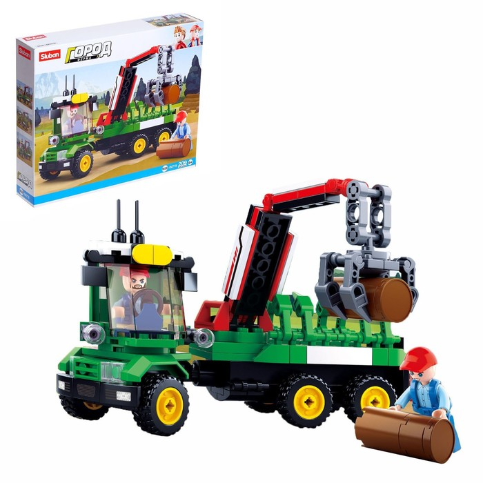 Конструктор Город «Лесозаготовочная машина», 209 деталей Конструктор Город «Лесозаготовочная машина», 209 деталей