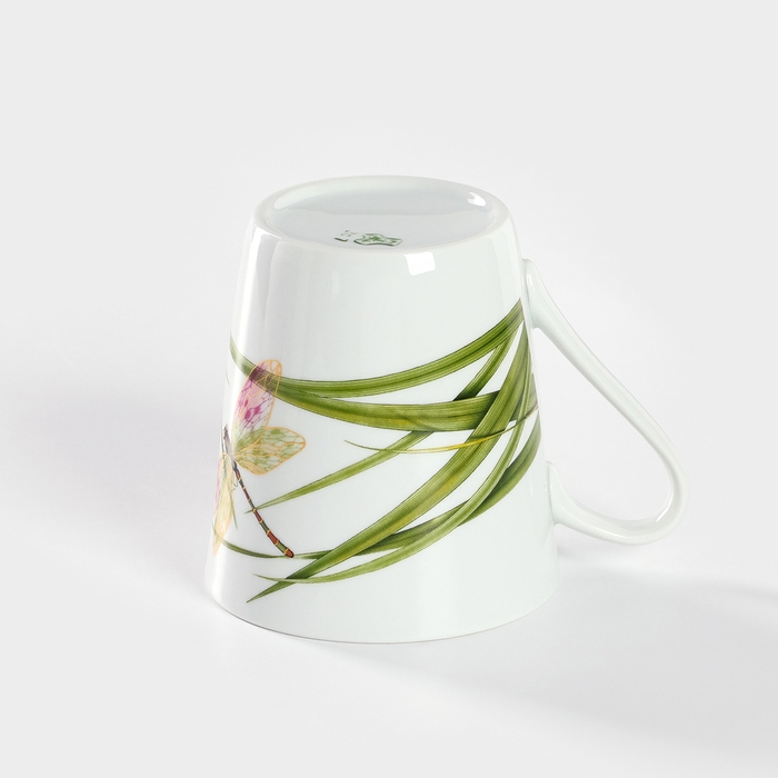 Кружка фарфоровая «Стрекоза», 300 мл