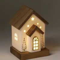 Фигурка керамическая с подсветкой &laquo;Домик с ёлочками&raquo; 9.2&times;7.6&times;10.8 см