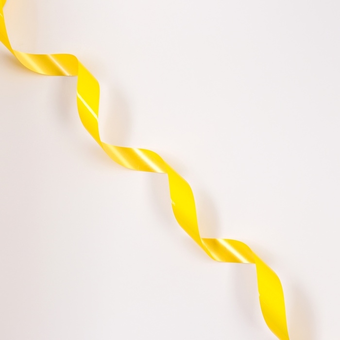 Лента для декора и подарков, Лента для декора и подарков, "Глянец", желтый, 2 см х 50 м