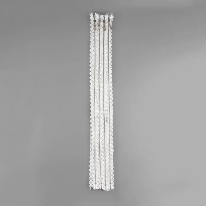 Молния металлическая, №3, неразъёмная, замок автомат, 60 см, белая, никель