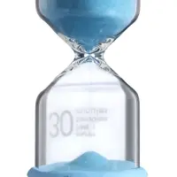 Песочные часы на 30 минут &laquo;Макарун&raquo;, 4.4&times;9.8 см, голубые
