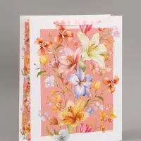 Пакет подарочный &laquo;Цветы&raquo;, 31&times;40&times;11.5 см