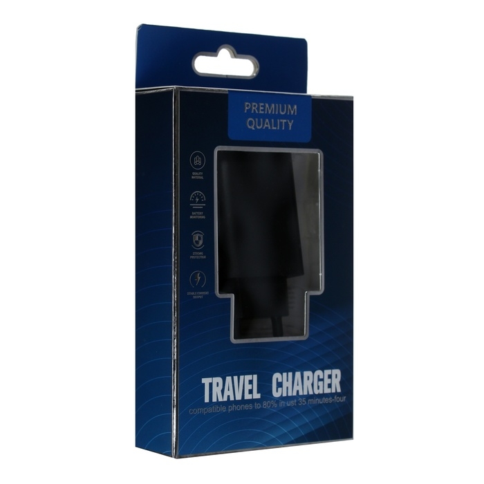 Сетевое зарядное устройство GQ-1, USB, 2.4 А, чёрное Сетевое зарядное устройство GQ-1, USB, 2.4 А, чёрное