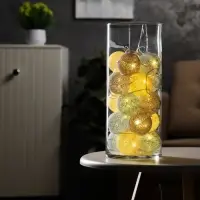 Гирлянда &laquo;Нить&raquo; 5 м с насадками &laquo;Клубки небесные&raquo;, IP20, прозрачная нить, 20 LED, свечение тёплое белое, 220 В