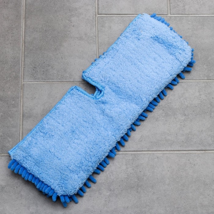 Насадка для плоской двусторонней швабры Доляна, 40×14 см, микрофибра, букли, цвет МИКС Насадка для плоской двусторонней швабры Доляна, 40×14 см, микрофибра, букли, цвет МИКС