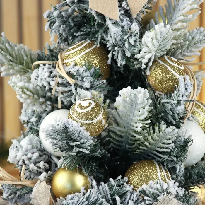 Ёлка декор "Сюрприз в мешочке" 43х22 см, жёлтый