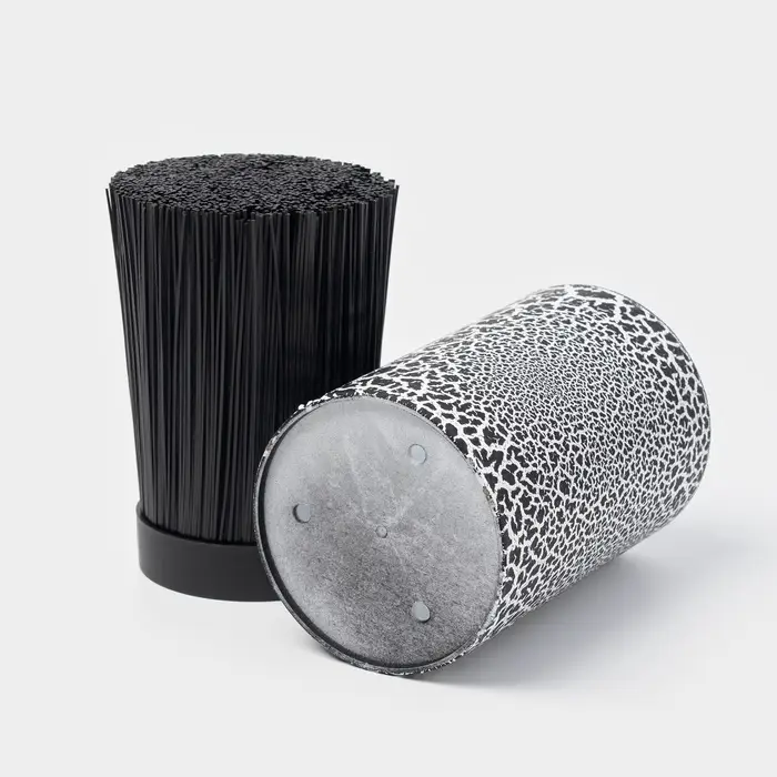 Подставка для ножей с наполнителем Доляна &laquo;Кракле&raquo;, 14&times;9 см, чёрная