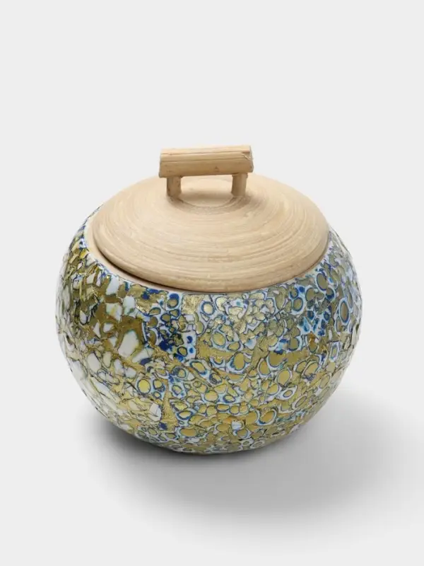 Банка для сыпучих продуктов, 13&times;13&times;12 см, бамбук