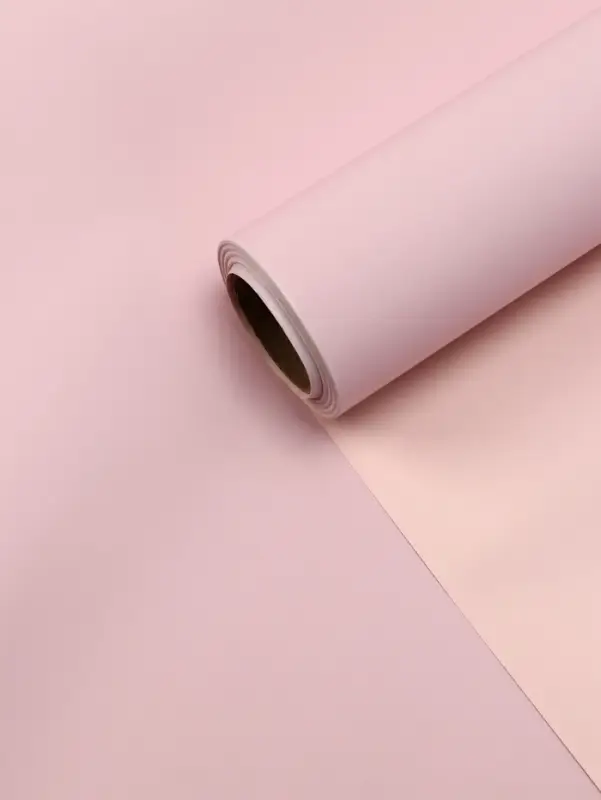 Пленка матовая двухсторонняя для цветов, нежно розовый, 0.50&times;10 м 65 мкм, пастельная серия