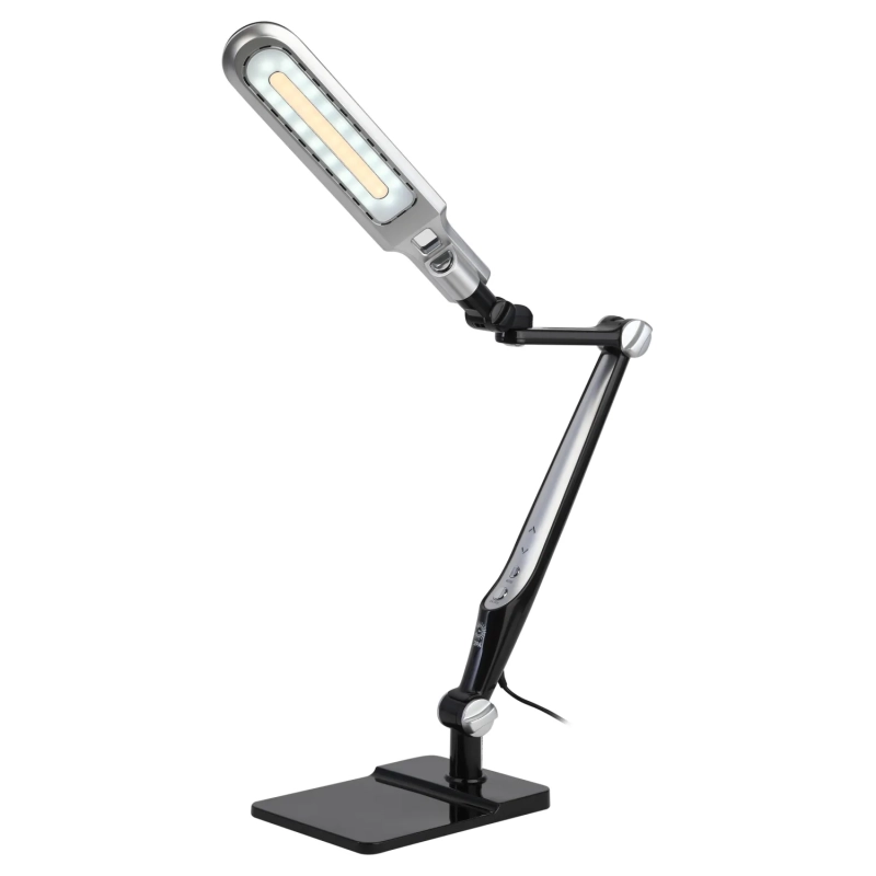 Светильник настольный ЭРА NLED-497-12W-BK светодиодный на струбцине, черный