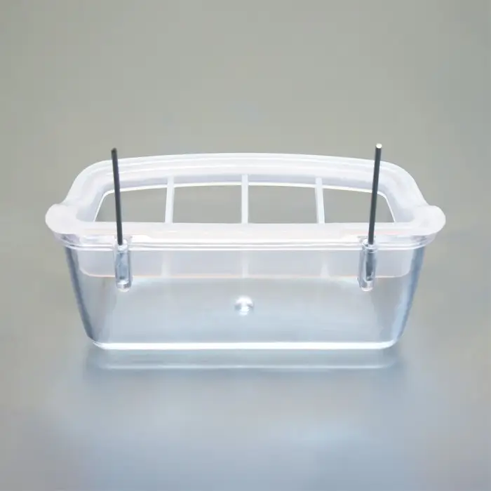 Кормушка для птиц, 11.7&times;6.3&times;5.5 см, внутренняя, с разделителем, пластик, прозрачная