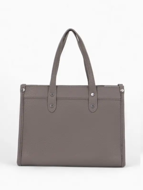 Сумка женская тоут TEXTURA на молнии, с кошельком, 30&times;10&times;24 см, тёмно-серый