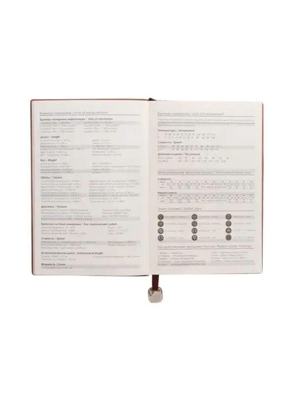 Ежедневник недатированный формат А5, 80л, линия, с ручкой, подар коробка, Коричневый