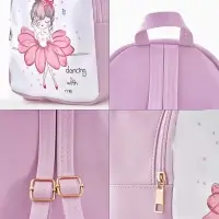 Рюкзак дет 18*8*23 см, Девочка, отд на молнии, сиреневый