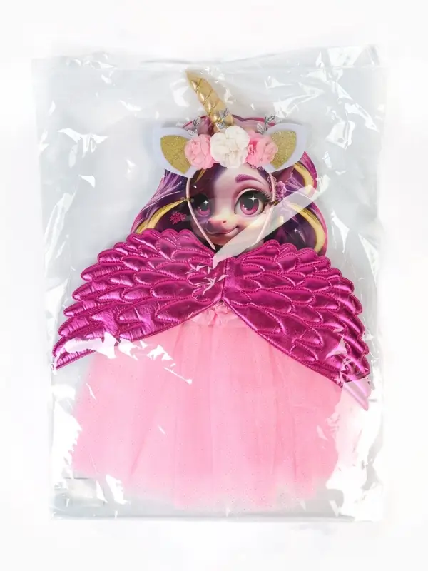 Карнавальный набор "Нежный Единорожек" юбка, ободок, крылья, цвет розовый