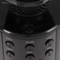 Микрофон для караоке Luazon LZZ-56, WS-858, 1800 мАч, чёрный