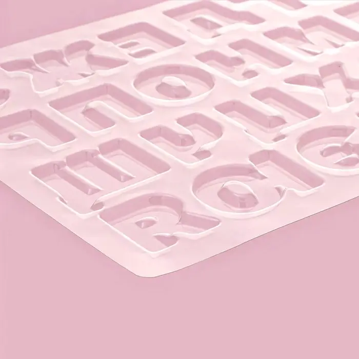 Форма для шоколада «Алфавит», 35×20 см, 31 ячейка, прозрачная