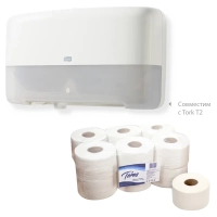 Бумага туалетная д/дисп Терес Эконом мини 1сл бел втор 200м 12рул/уп_T-0024