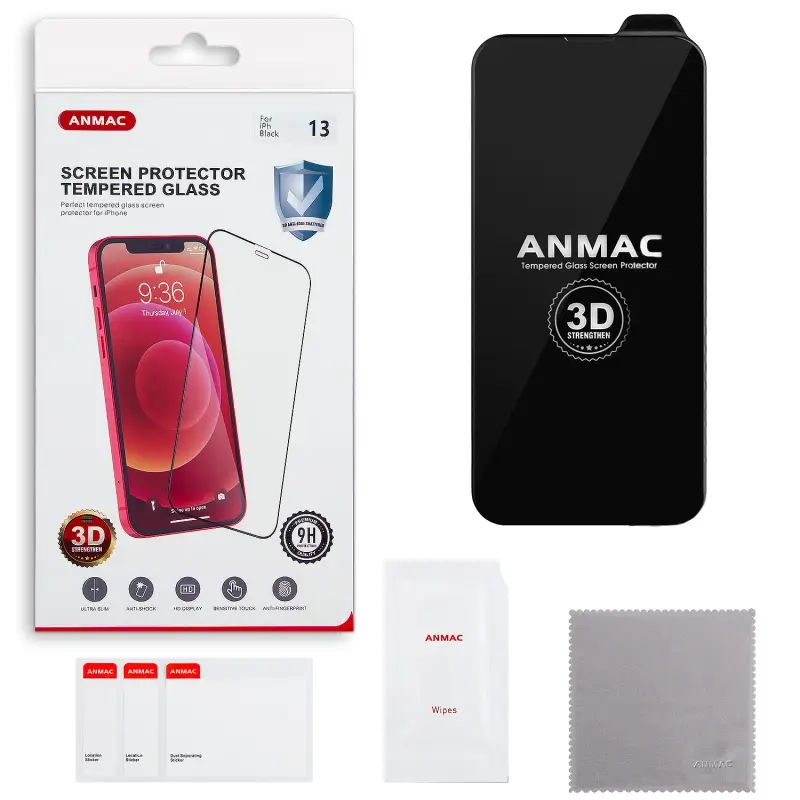 Защитное стекло iPh 13/13 Pro/14/16e 3D ANMAC усиленное Арт. 1137226 Защитное стекло iPh 13/13 Pro/14/16e 3D ANMAC усиленное Арт. 1137226