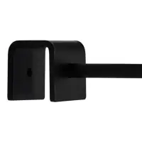 Подвес для кашпо навесной d=10 см, (забор, перила, козырьки) (зацеп 20 мм / 25 мм) черный