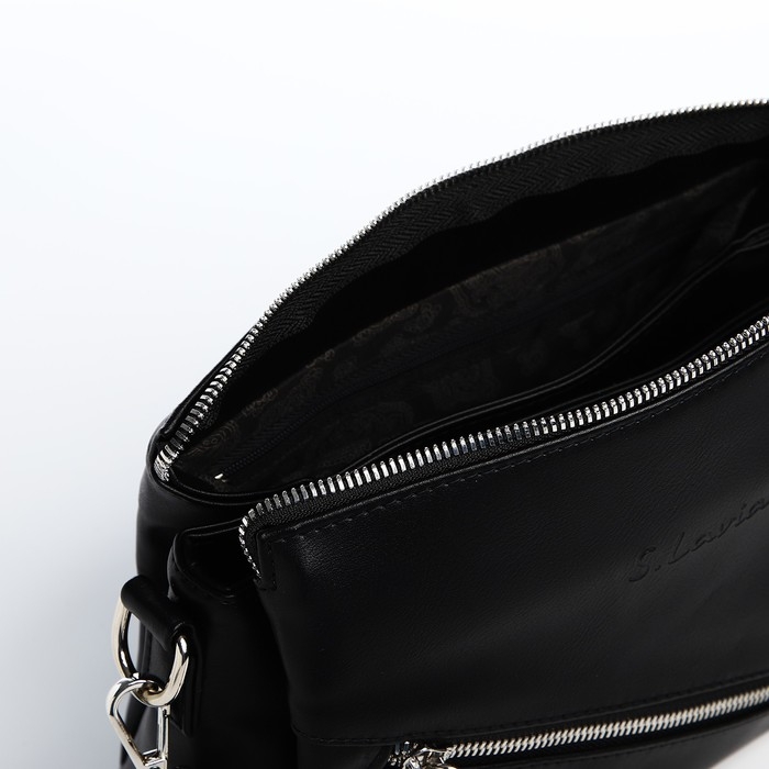 Сумка кросс-боди на молнии, цвет чёрный Сумка кросс-боди на молнии, цвет чёрный