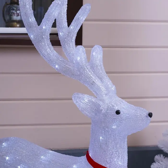Светодиодная фигура &laquo;Олень&raquo; 70&times;115&times;25 см, акрил, 180 LED, 8 режимов, 24 В, свечение белое